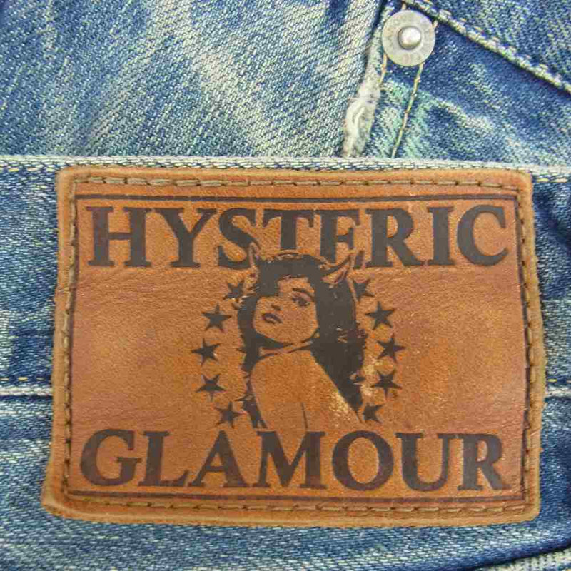 HYSTERIC GLAMOUR ヒステリックグラマー 0222AP12 SP加工デニムストレートPT デニムパンツ インディゴブルー系 30【中古】