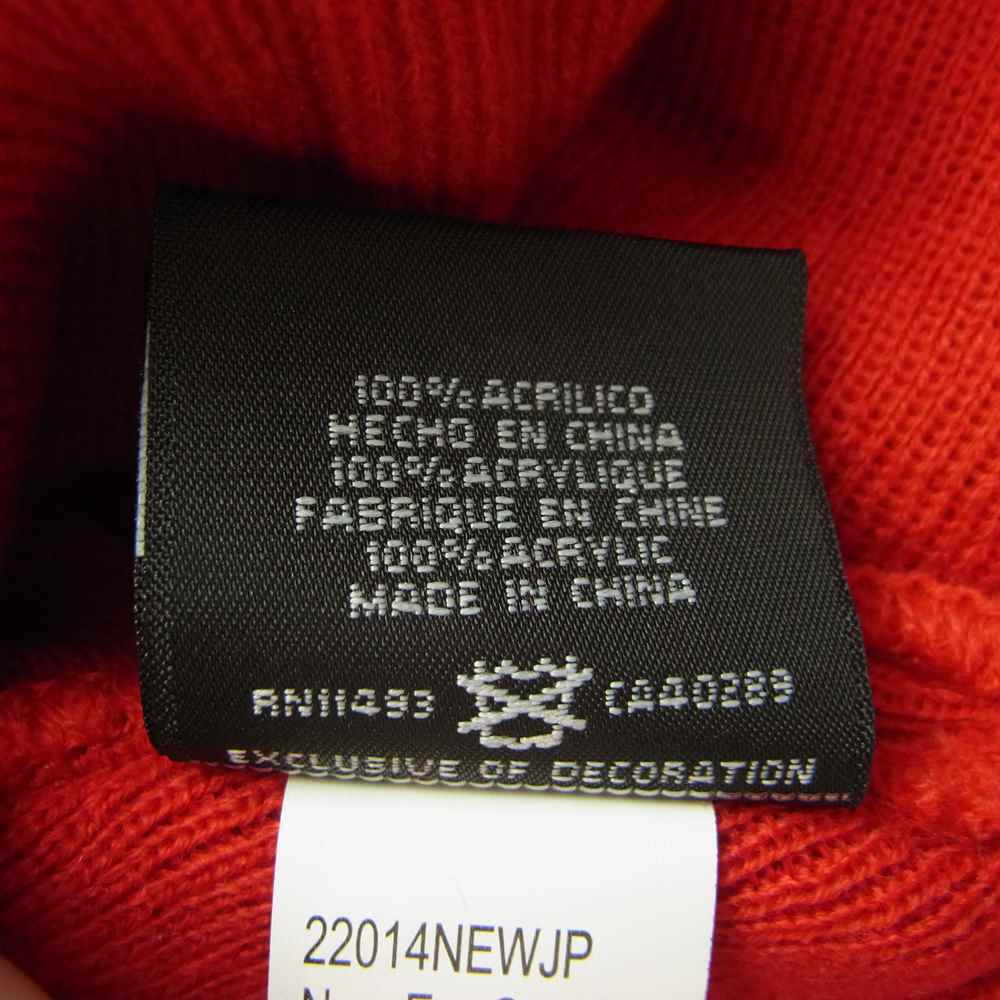 Supreme シュプリーム NEWERA Bandana Box Logo Beanie ニューエラ バンダナ ビーニー ニットキャップ ニット帽 レッド系【美品】【中古】