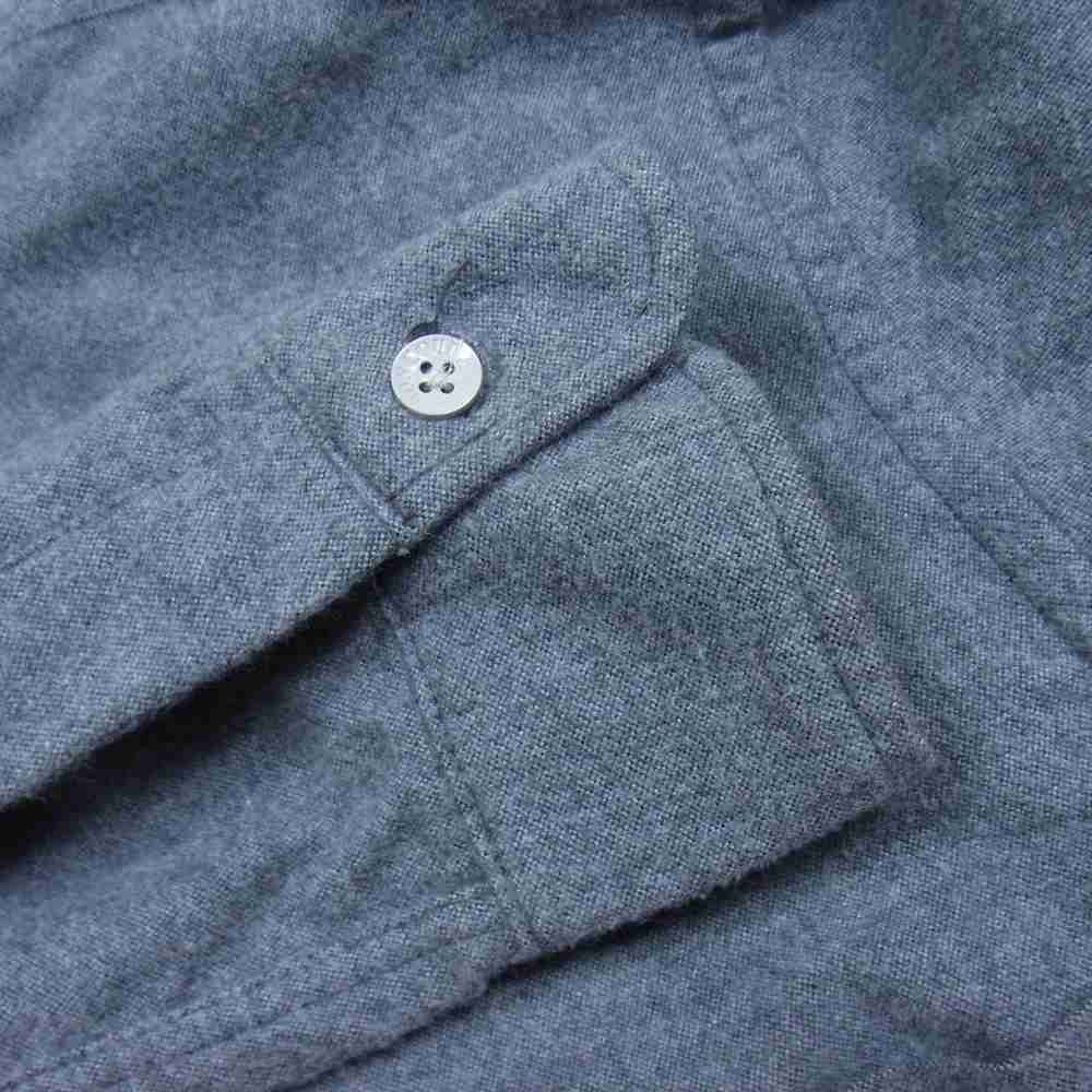 BONCOURA ボンクラ フラノ ボタン ダウン シャツ コットン フランチネル B.D グレー系 38【中古】
