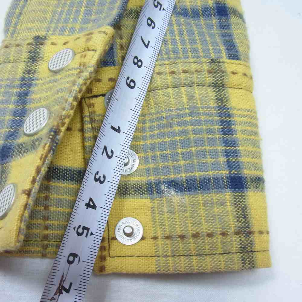 BONCOURA ボンクラ ウエスタン ネル チェック シャツ イエロー系 38【中古】