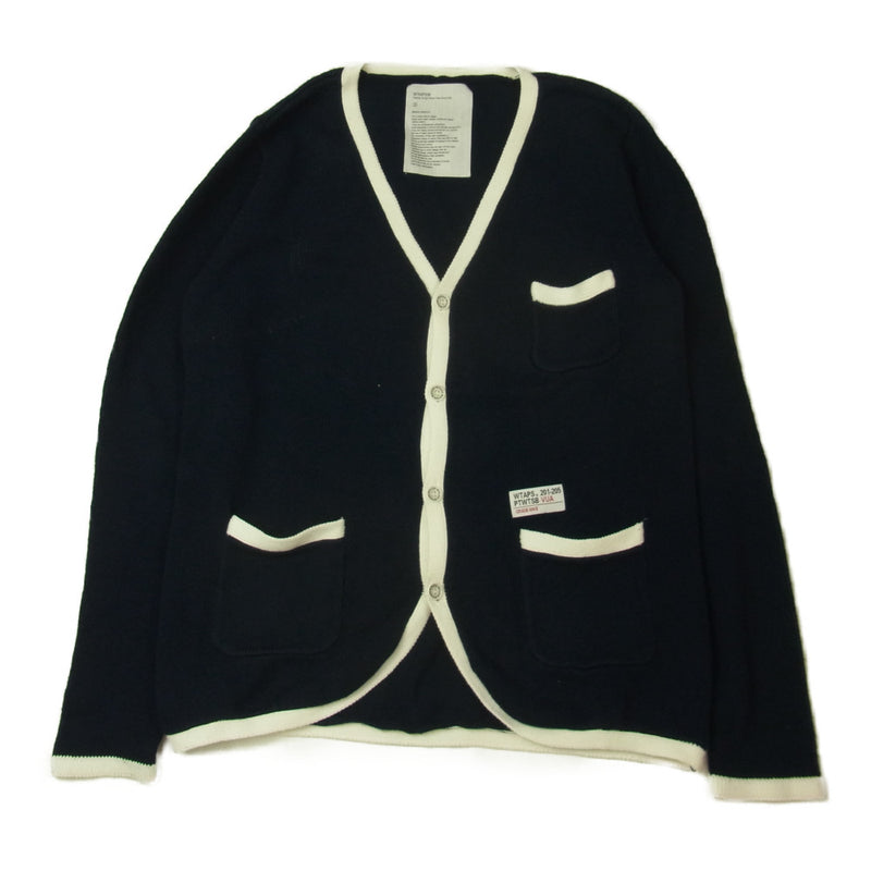 WTAPS ダブルタップス 11SS 111MADT-KNM07 CARDIGAN SWEATER COAC カーディガン ネイビー系 2【中古】