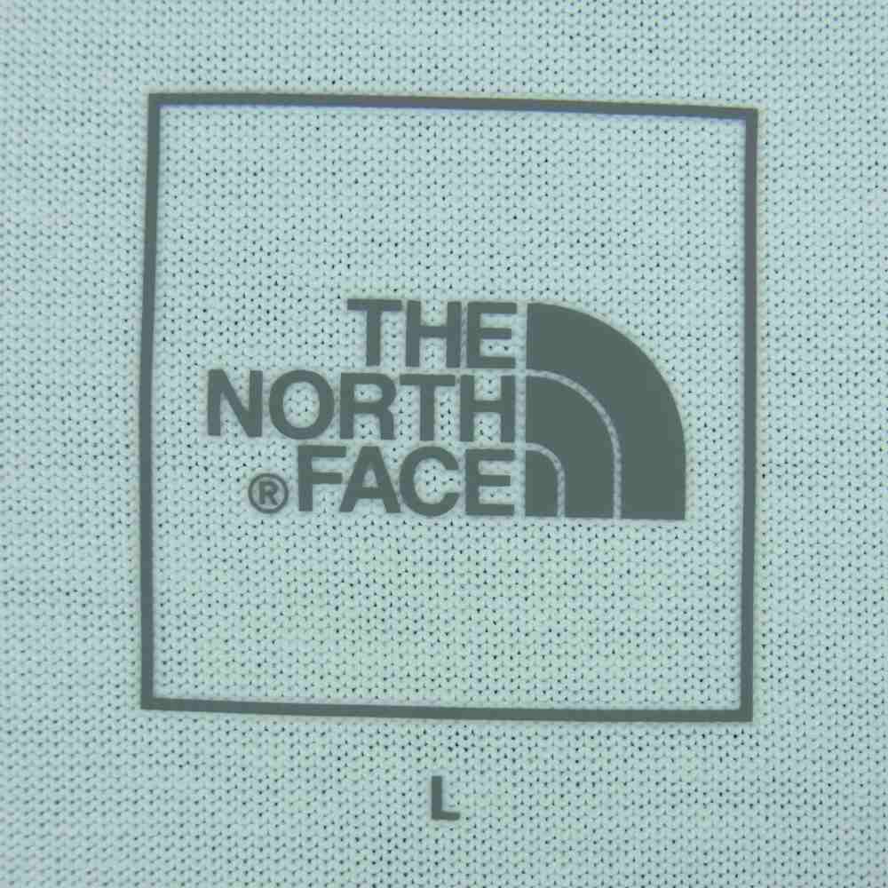 THE NORTH FACE ノースフェイス NT32135 S/S Colored Square Logo Tee ショート スリーブ カラード スクエア ロゴティー 半袖 Tシャツ ホワイト系 ブルー系 L【新古品】【未使用】【中古】
