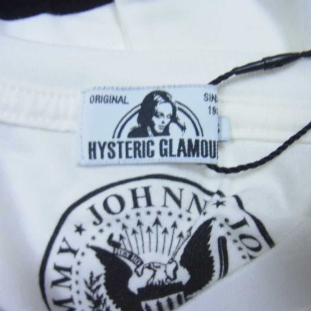 HYSTERIC GLAMOUR ヒステリックグラマー 0253CT13 RAMONES NYC SUBWAY'75 ラモーンズ プリント Tシャツ ホワイト系 S【新古品】【未使用】【中古】