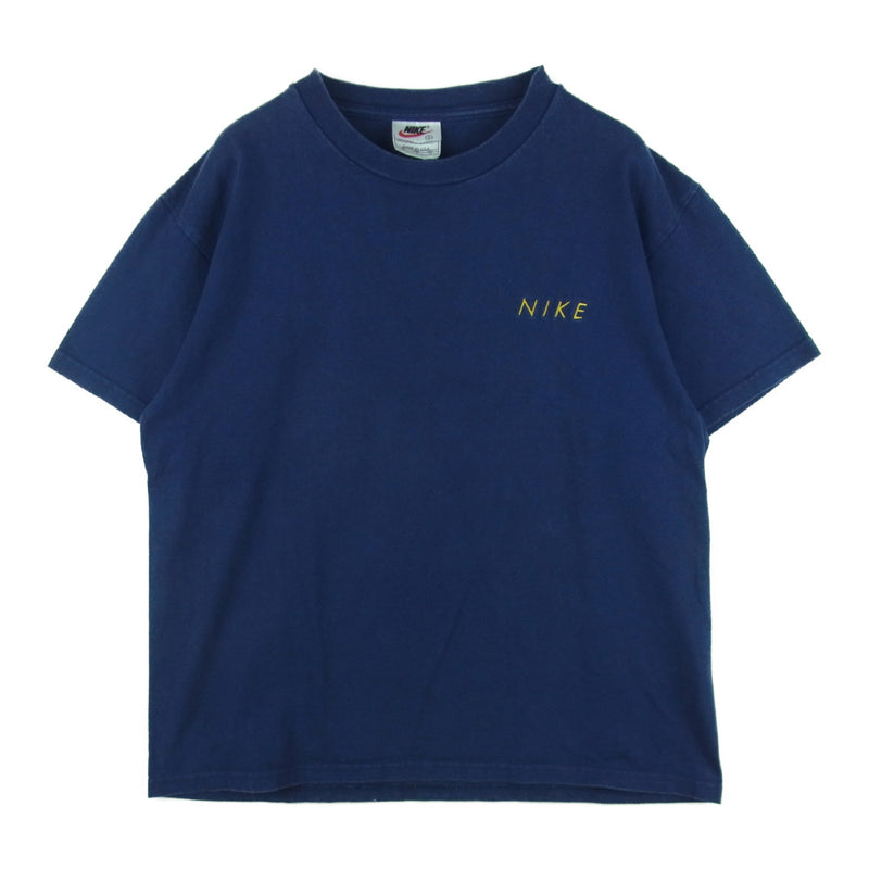 NIKE Tシャツ ブラック 刺繍 ロゴ ブルー イエロー ホワイト レッド