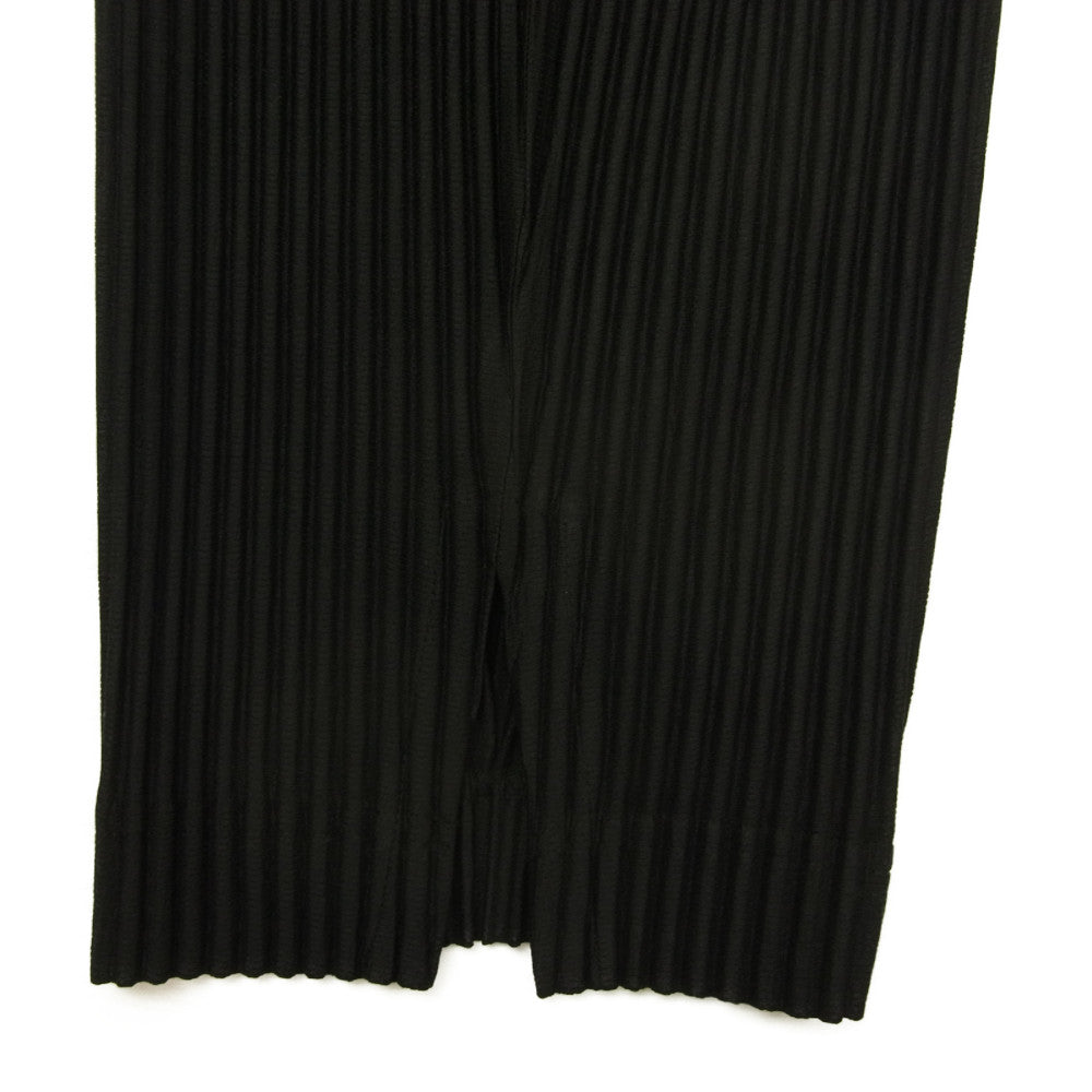 ISSEY MIYAKE イッセイミヤケ HOMME PLISSE オムプリッセ 22SS HP21JF163 TAILORED PLEATS プリーツ加工 スリット テーラードパンツ ブラック系 3【美品】【中古】