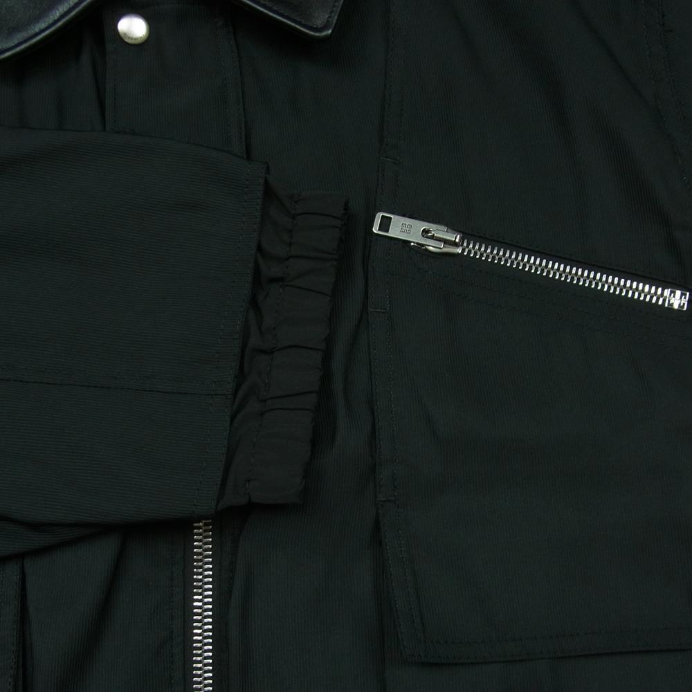 GIVENCHY ジバンシィ BM00QX13P3 国内正規品 ツイル フーデッド ジャケット ブラック系 56【中古】