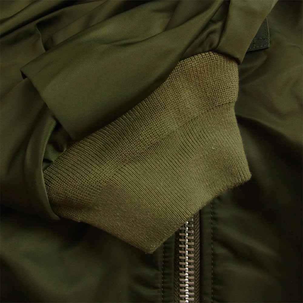 Sacai サカイ 22SS 22-06062 Nylon Twill Blouson Bomber Jacket ナイロンツイル ボンバージャケット ブルゾン カーキ系 3【中古】