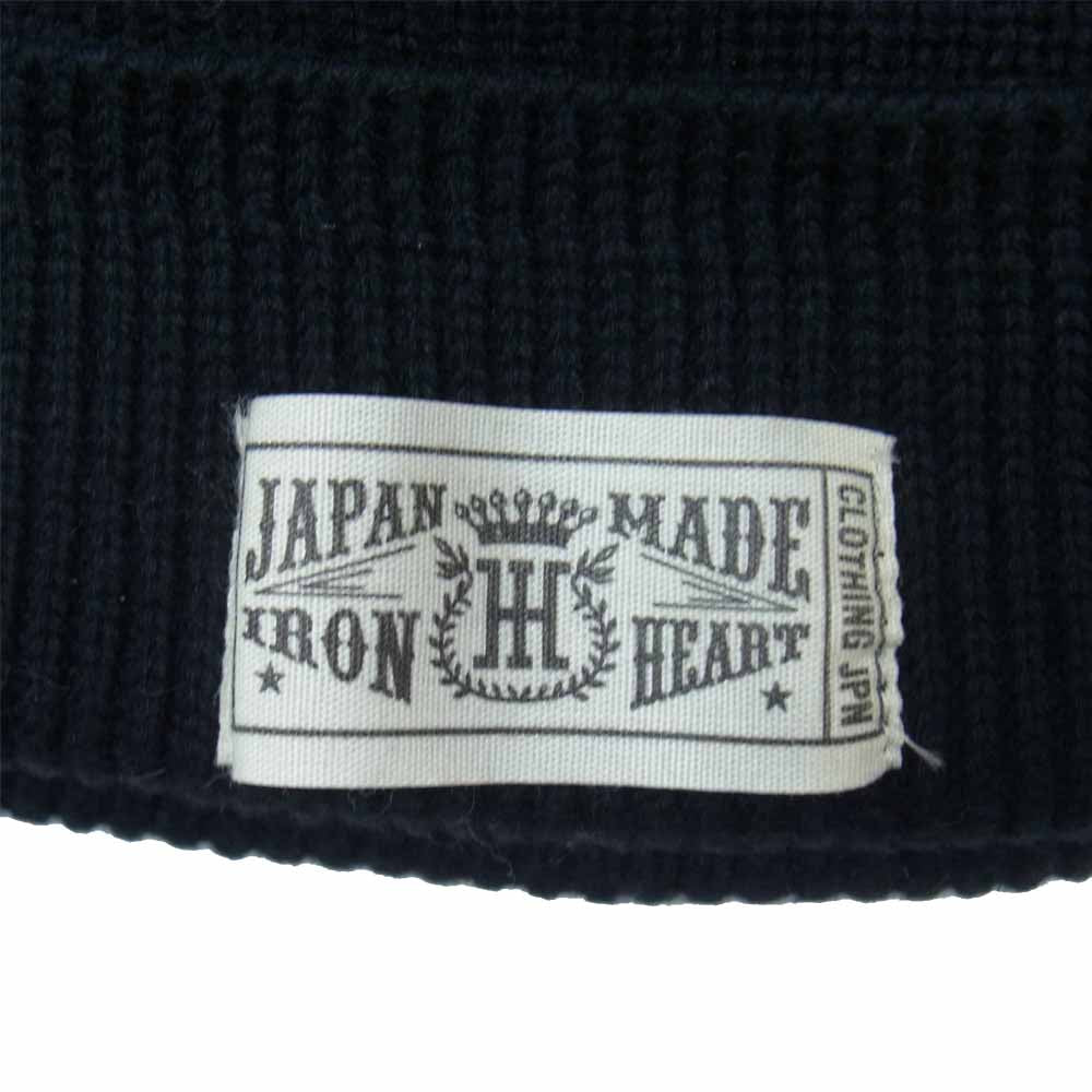 IRON HEART アイアンハート コットン ワッチ キャップ ビーニー ブラック系【中古】