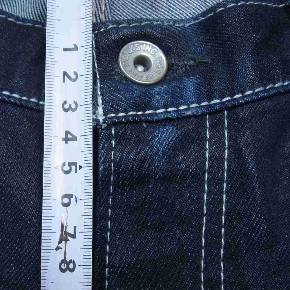 IRON HEART アイアンハート ダブルニー デニムパンツ インディゴブルー系 36【中古】