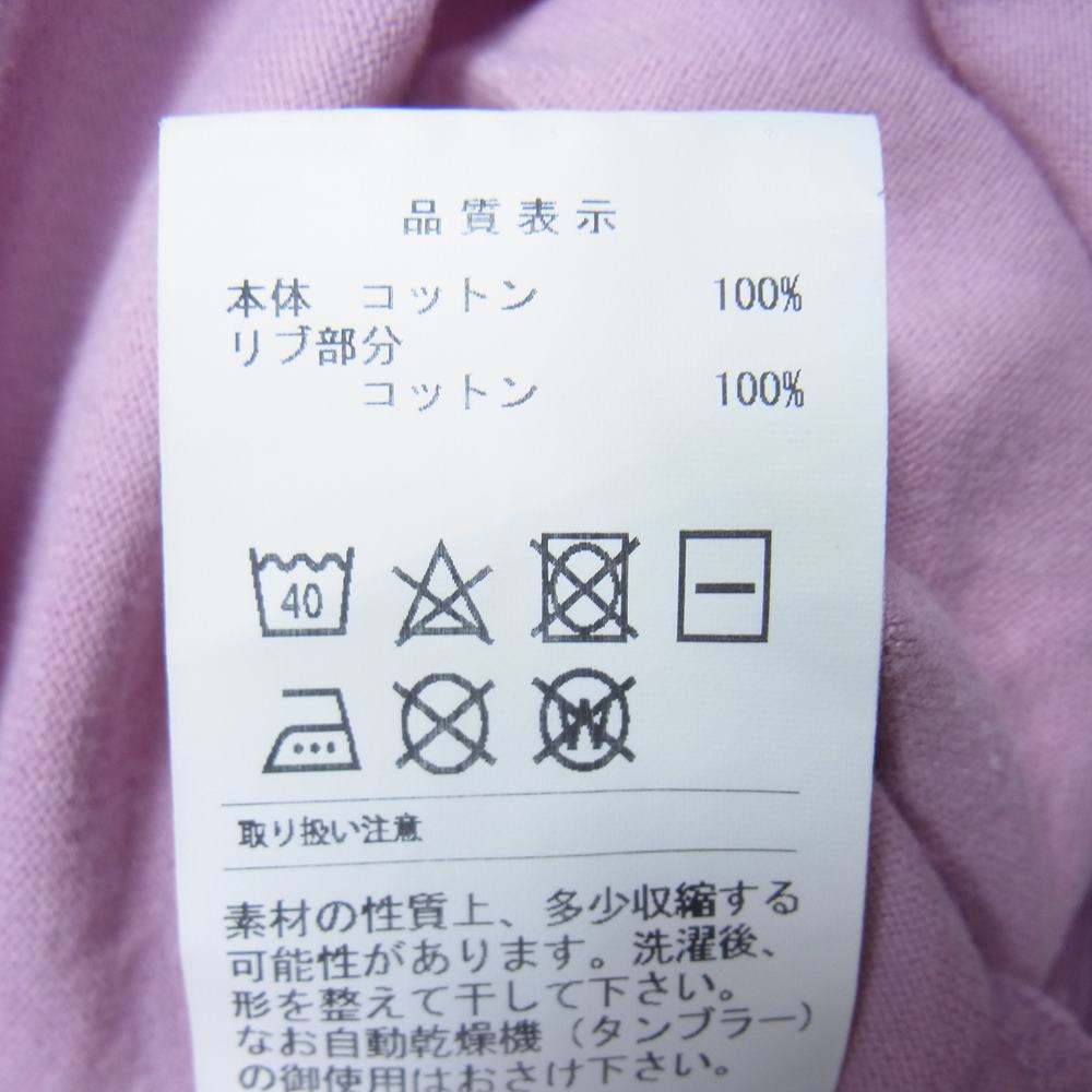 DESCENDANT ディセンダント 18AW KID BEARING CREW NECK SS DCDT キッドベリアン 半袖Tシャツ ピンクパープル 3【中古】