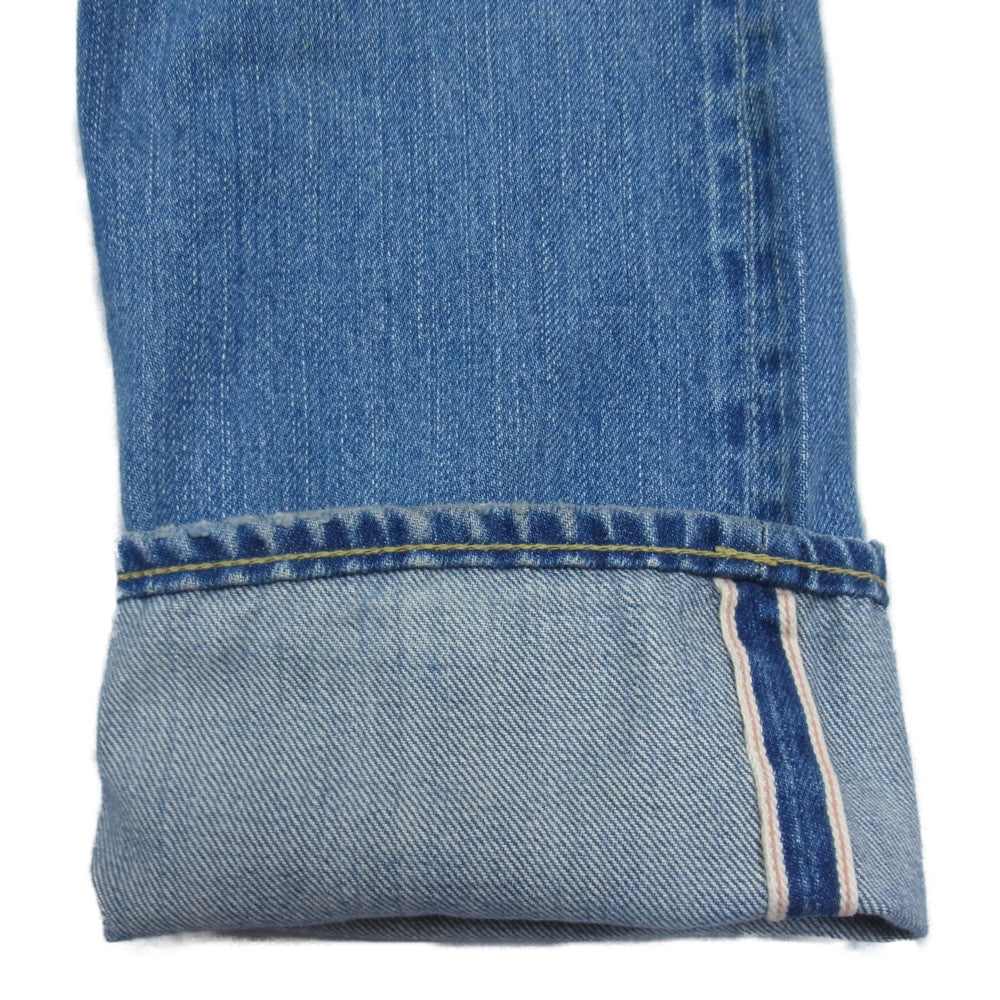 HYSTERIC GLAMOUR ヒステリックグラマー 0133AP08 スタッズ リペア加工 クラッシュデニム パンツ インディゴブルー系 XS【中古】