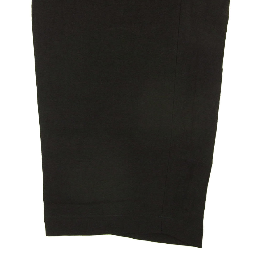 LIMI feu リミフゥ LG-P09-300 Li/Cu Gabardine Three Quarter Length Pants リネン キュプラ ギャバジン クォータ-レングス パンツ ブラック系 2【中古】