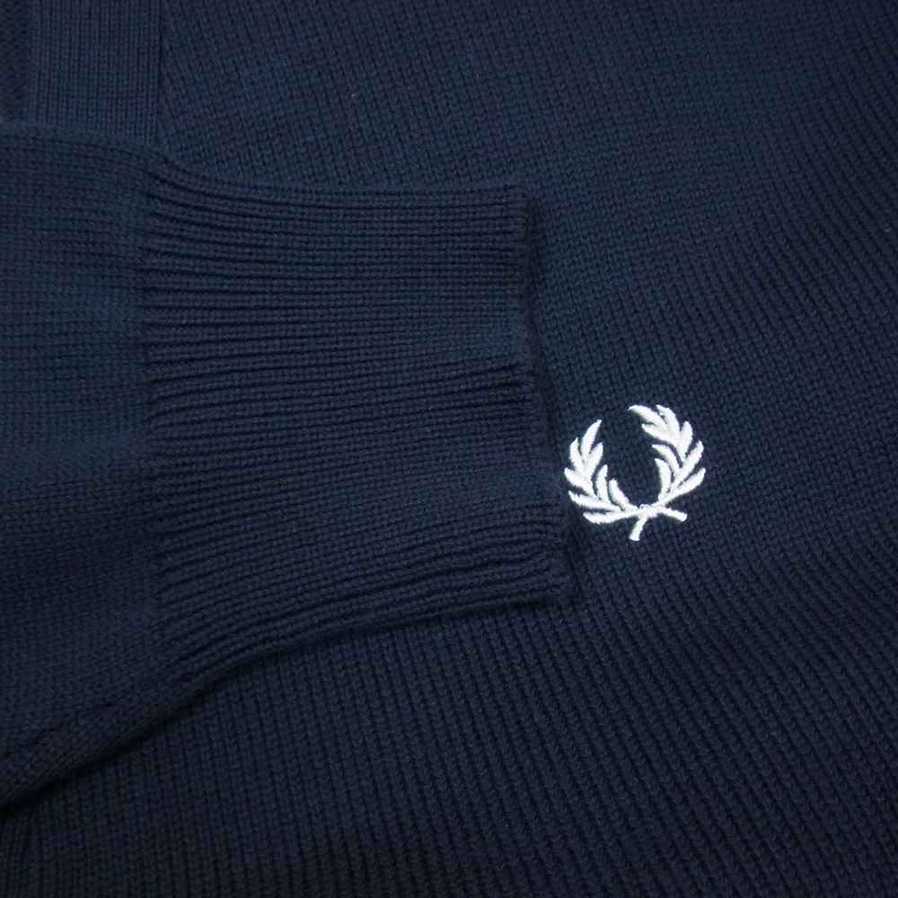 FRED PERRY フレッドペリー 22SS SSZ BEAMS FZ3248 L/TEACHER C/G オーバーサイズ カーディガン ネイビー系 L【新古品】【未使用】【中古】