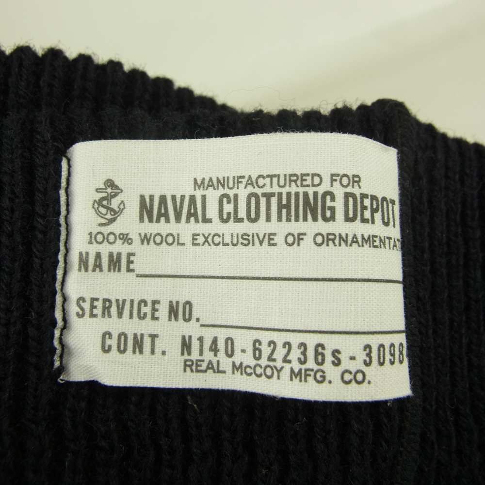 The REAL McCOY'S ザリアルマッコイズ U.S. NAVY WATCH CAP ウール ニット ワッチ キャップ ビーニー ブラック系【中古】
