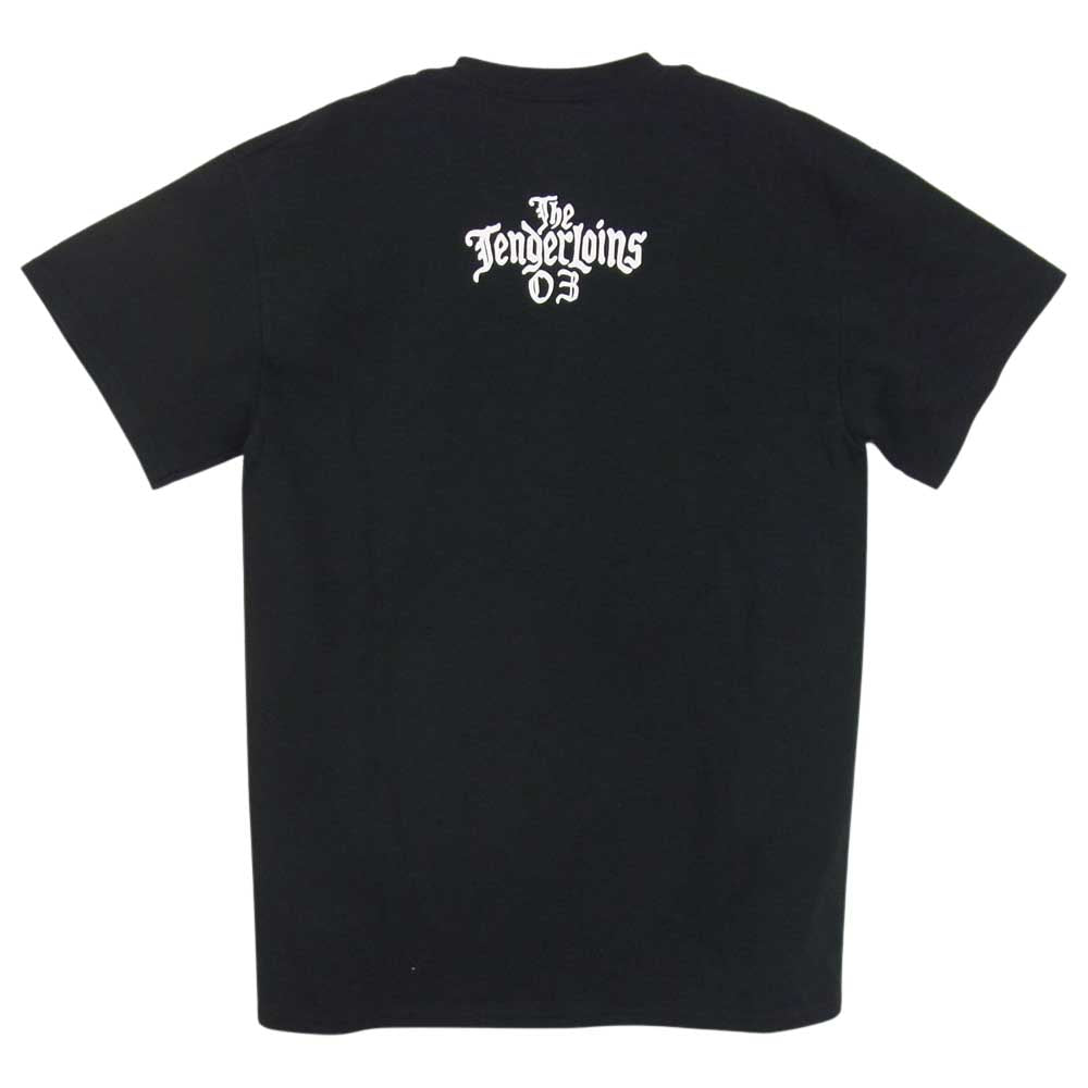 TENDERLOIN テンダーロイン T-TEE THE TENDERLOINS ロゴ プリント 半袖 Tシャツ ブラック ブラック系 S【美品】【中古】