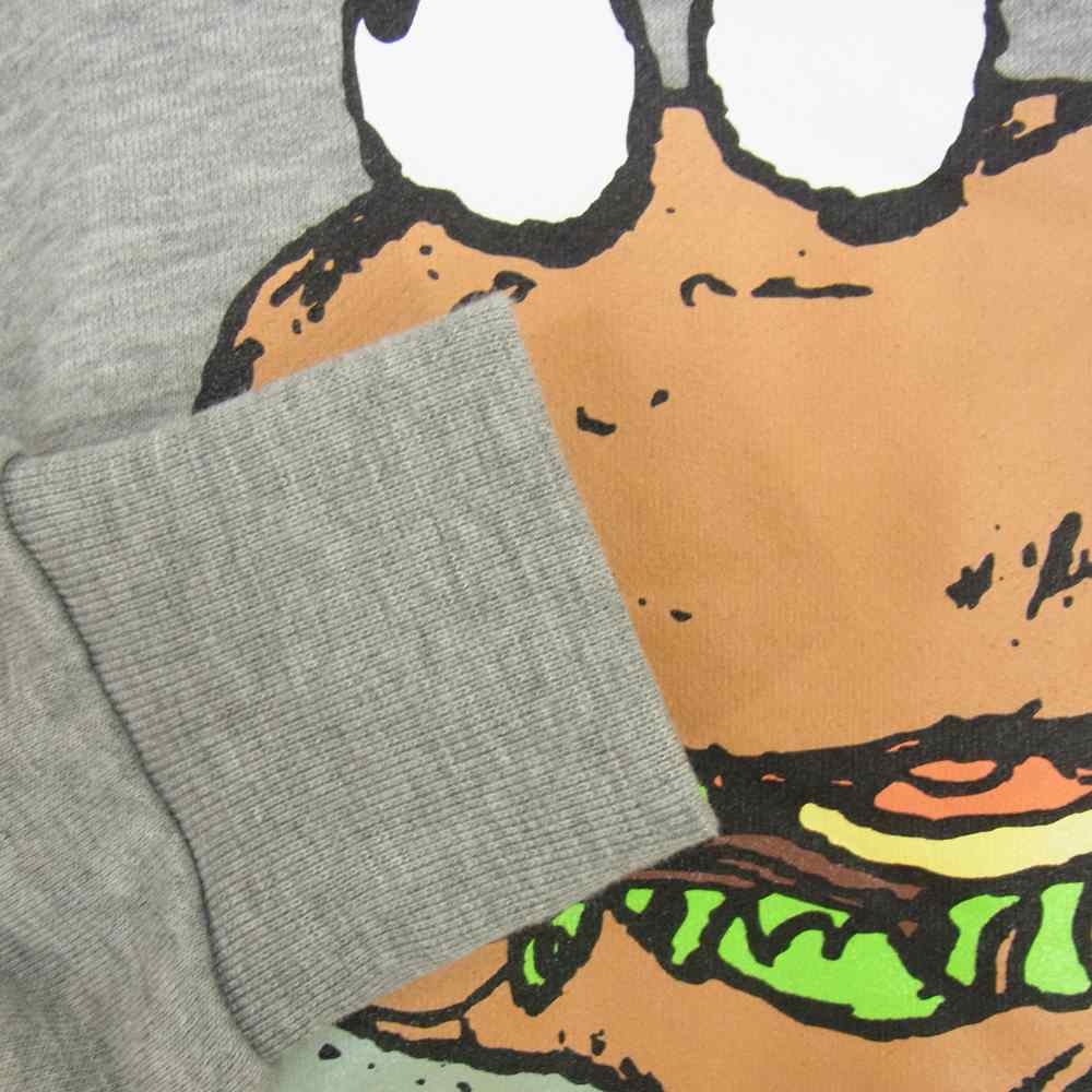 UNDERCOVER アンダーカバー N9834 BUDDAH BURGER ブッダ バーガー ハンバーガー プリント スウェット トレーナー グレー系 M【中古】