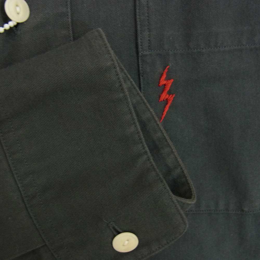 VISVIM ビズビム 18AW 0118205011004 Free Edge Shirt Baseball Collar フリー エッジ ベースボール カラー 長袖 シャツ グレー系 2【美品】【中古】
