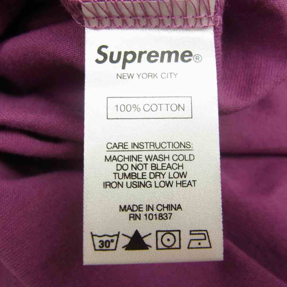 Supreme シュプリーム 21SS Laser Cut S Logo Pocket Tee レーザー カット ロゴ ポケット 半袖 Tシャツ パープル系 L【極上美品】【中古】