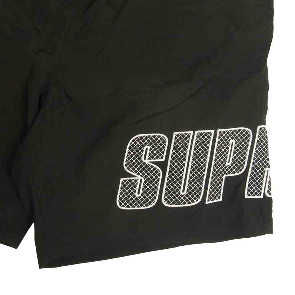 Supreme シュプリーム 19SS Logo Applique Water Short ロゴ アップリケ ウォーター ショーツ ブラック系 M【極上美品】【中古】