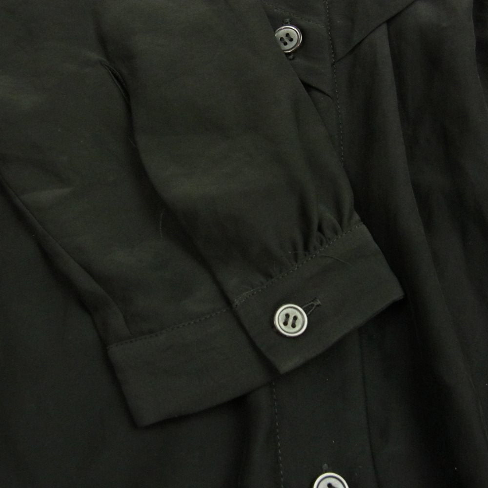 ISSEY MIYAKE イッセイミヤケ IM83FH520 ノーカラー ボウタイ チュニック ブラウス ブラック系 2【美品】【中古】