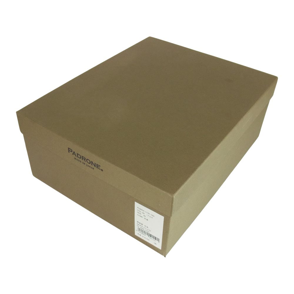 PADRONE パドローネ PU8054-1135-16D ANTONIOⅦ レースアップ 牛革 レザー ブーツ ブラック系 40【中古】