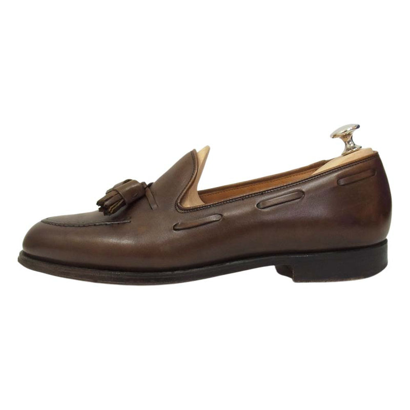 CROCKETT&JONES クロケットアンドジョーンズ ドレスシューズ 6212-1095-01 キャベンディッシュ3 タッセル ローファー シューズ 革靴 ブラウン系 25.5㎝/7E【極上美品】