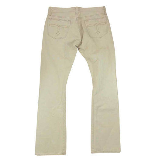 RRL ダブルアールエル 刺繍 ステッチ ウエスタン フレア ブーツカット チノ ワーク パンツ ベージュ系 32【中古】