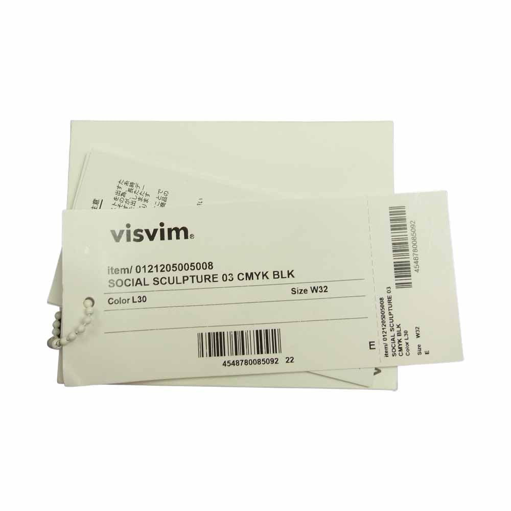 VISVIM ビズビム 21AW 0121205005008 SOCIAL SCULPTURE 03 CMYK BLK ソーシャル スカルプチャー ブラック デニム パンツ ブラック系 32【美品】【中古】