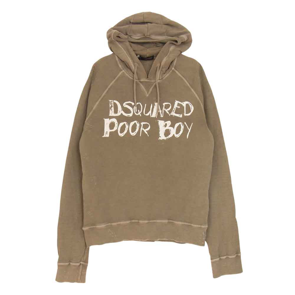 DSQUARED2 ディースクエアード ダメージ加工 プルオーバー パーカー