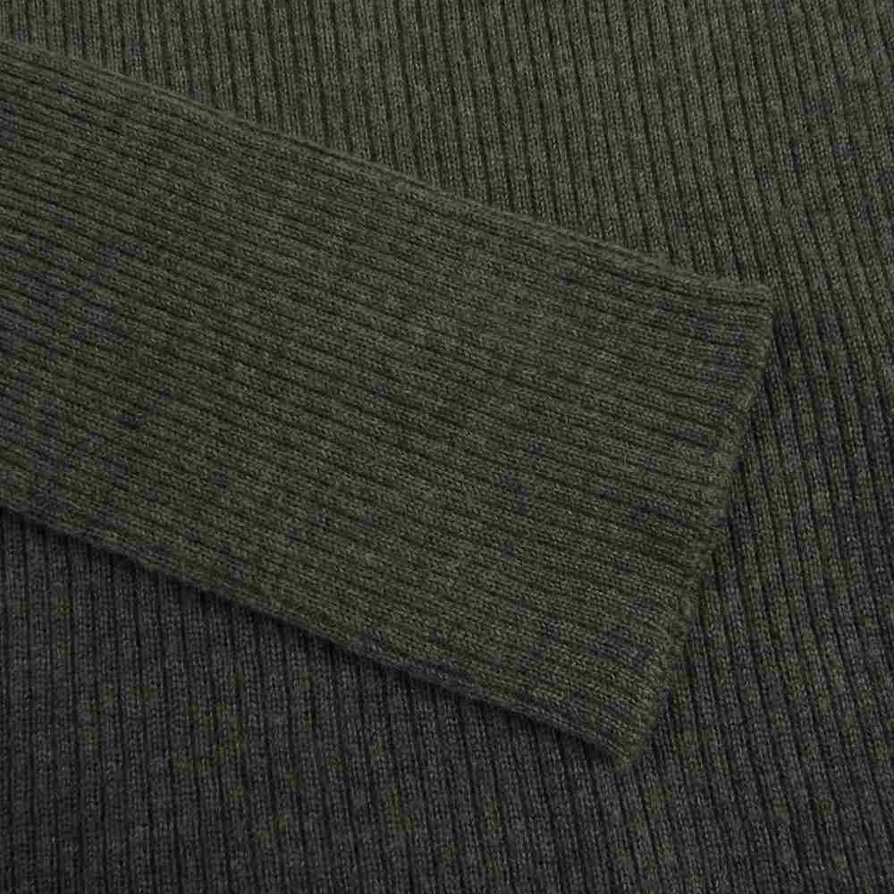 Yohji Yamamoto ヨウジヤマモト ファム 13AW FQ-K33-16 バイカラー ロングタートルネック リブウール ニット グレー系 2【中古】