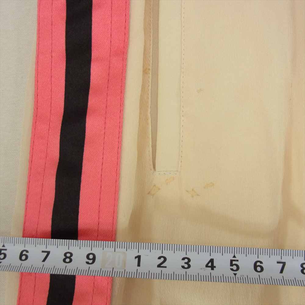 GUCCI グッチ 129299 ZH204 シルク サイドライン パンツ ベージュ系 40【中古】