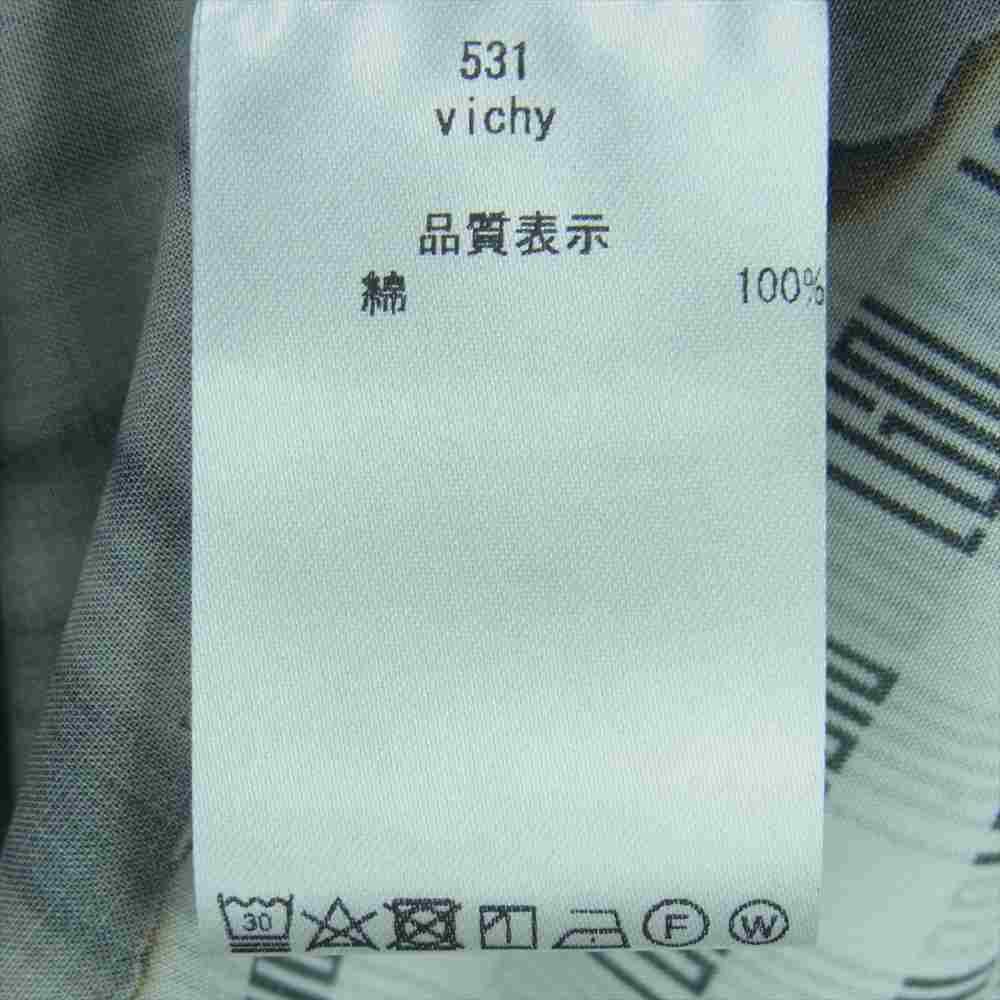 ルイガブリエルヌイッチ 20SS OVERSIZED SHORT SLEEVES GRUNGE PRINT オーバーサイズ 半袖 シャツ ライトブルー系 グレー系 M【新古品】【未使用】【中古】