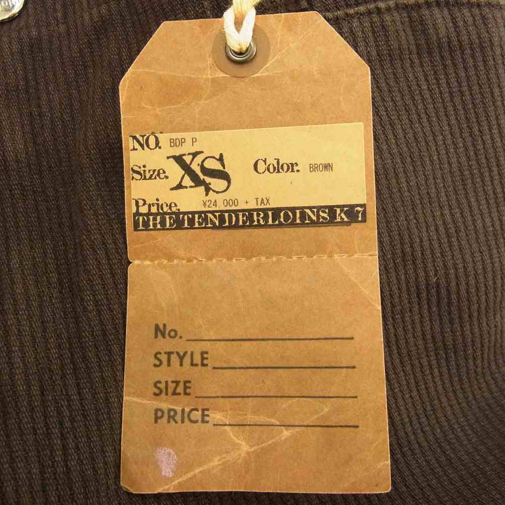 TENDERLOIN テンダーロイン T-BDP P PANTS ピケ パンツ ブラウン系 XS【中古】