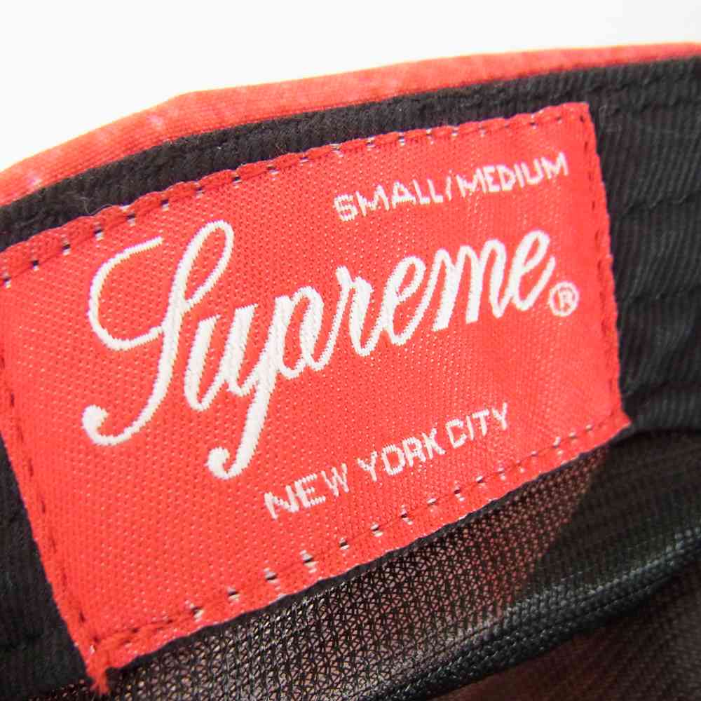 Supreme シュプリーム 20SS GORE-TEX LONG BILL CAMP CAP ゴアテックス 総柄 ペイント プリント ロングビル キャンプ キャップ レッド系【美品】【中古】