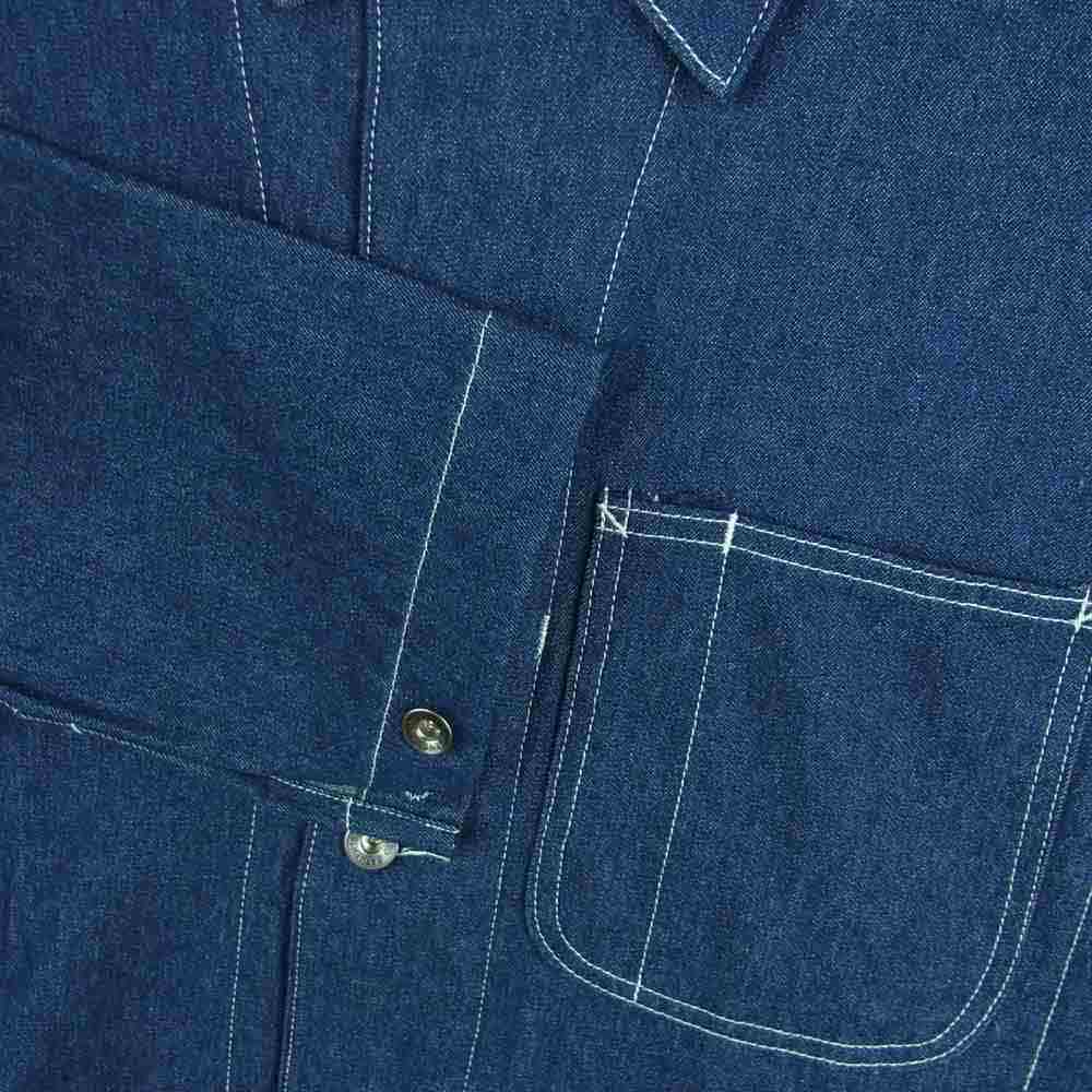 Engineered Garments エンジニアードガーメンツ WORKADAY バックプリント デニム カバーオール ジャケット インディゴブルー系 S【極上美品】【中古】