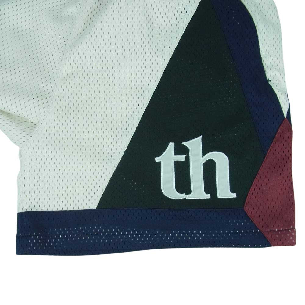 キス 国内正規品 MONDAY PROGRAM ロゴパッチ メッシュ ショーツ ハーフ ショート パンツ オフホワイト系 マルチカラー系 M【中古】