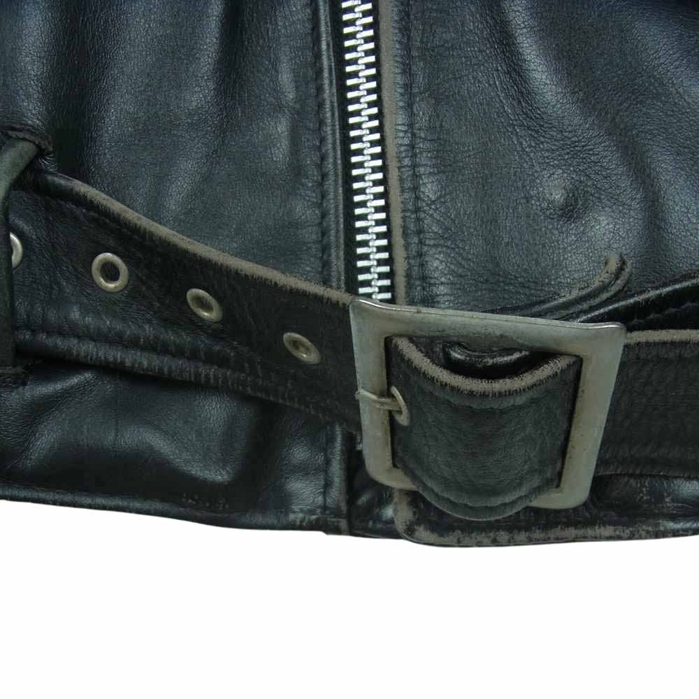 schott ショット 618 バイクタグ ダブル ライダース ジャケット レザー USA製 ブラック系 38【中古】