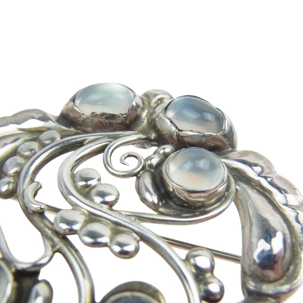 ジョージジェンセン #159 ムーンストーン Silver925 ブローチ【中古】