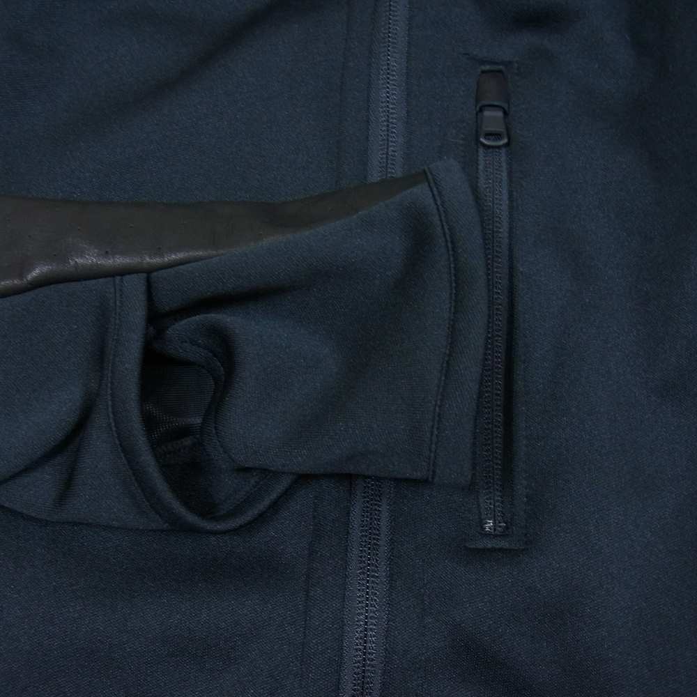 ripvanwinkle リップヴァンウィンクル RW-119 LEATHER JERSEY JACKET レザー ジャージー 切替 トラック ジャケット ブラック系 5【中古】