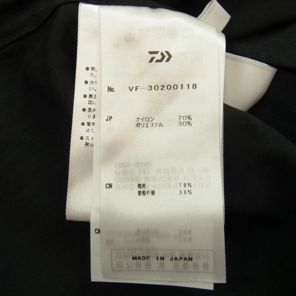 ダイワピア39 vf-30200118 ナイロン オープンカラー 半袖 シャツ ブラック系 4(XL)【美品】【中古】