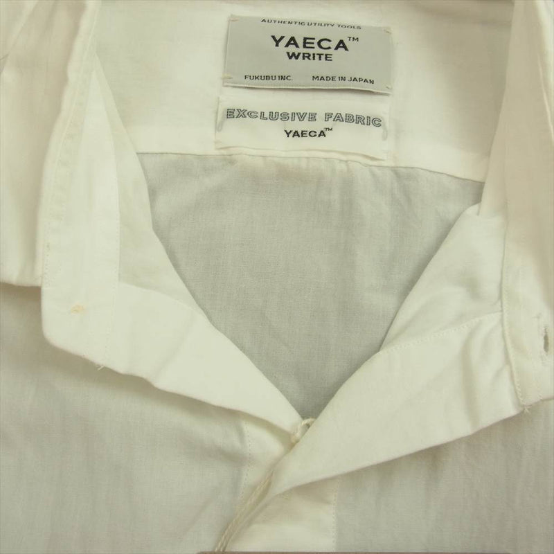 YAECA ヤエカ 49151 WRITE BUTTON SHIRT ラミー混コットン ボタンシャツ ホワイト系 S【中古】