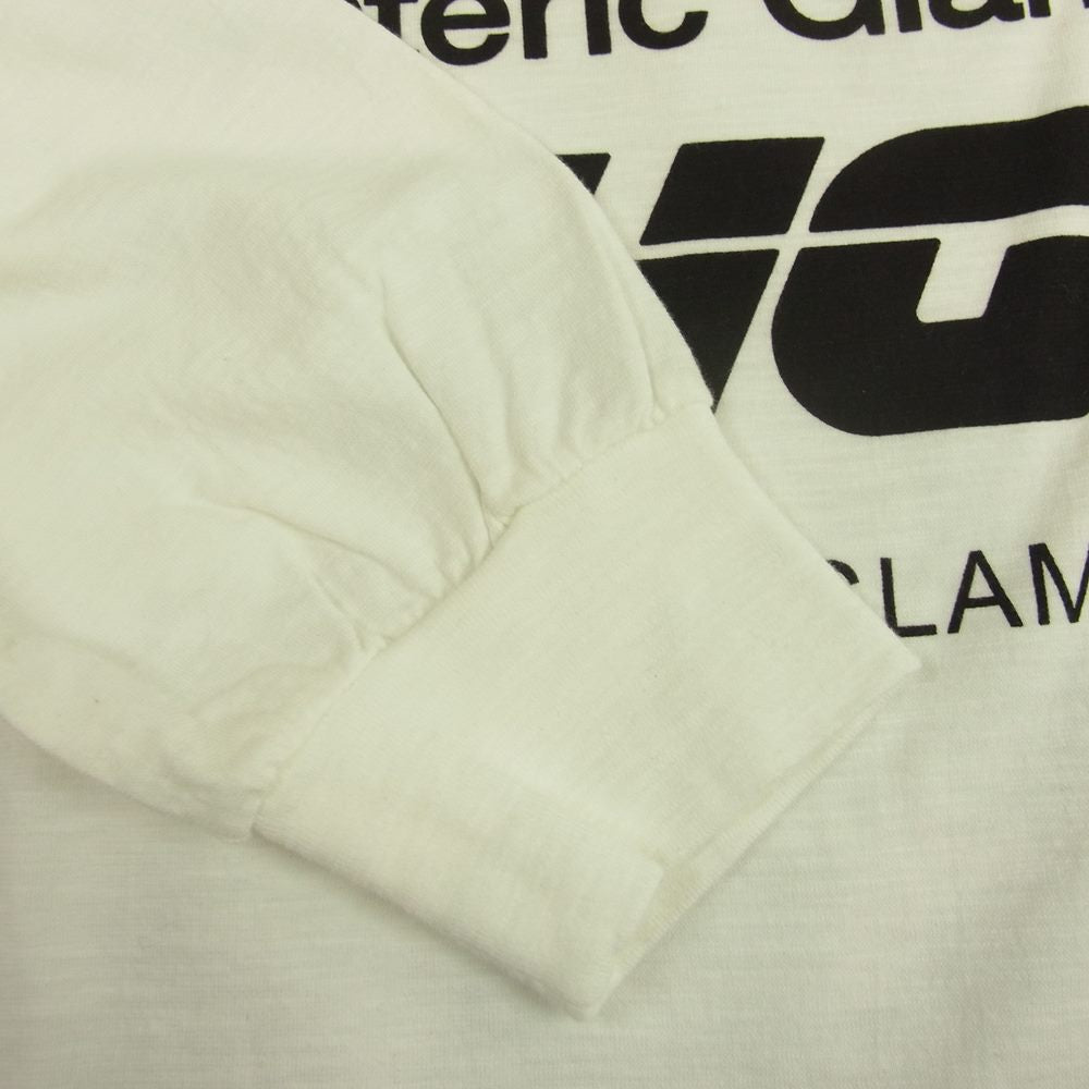 HYSTERIC GLAMOUR ヒステリックグラマー 02221CL06 ASSORTED LOGO マルチ ロゴ プリント 長袖 Tシャツ ホワイト系 M【新古品】【未使用】【中古】
