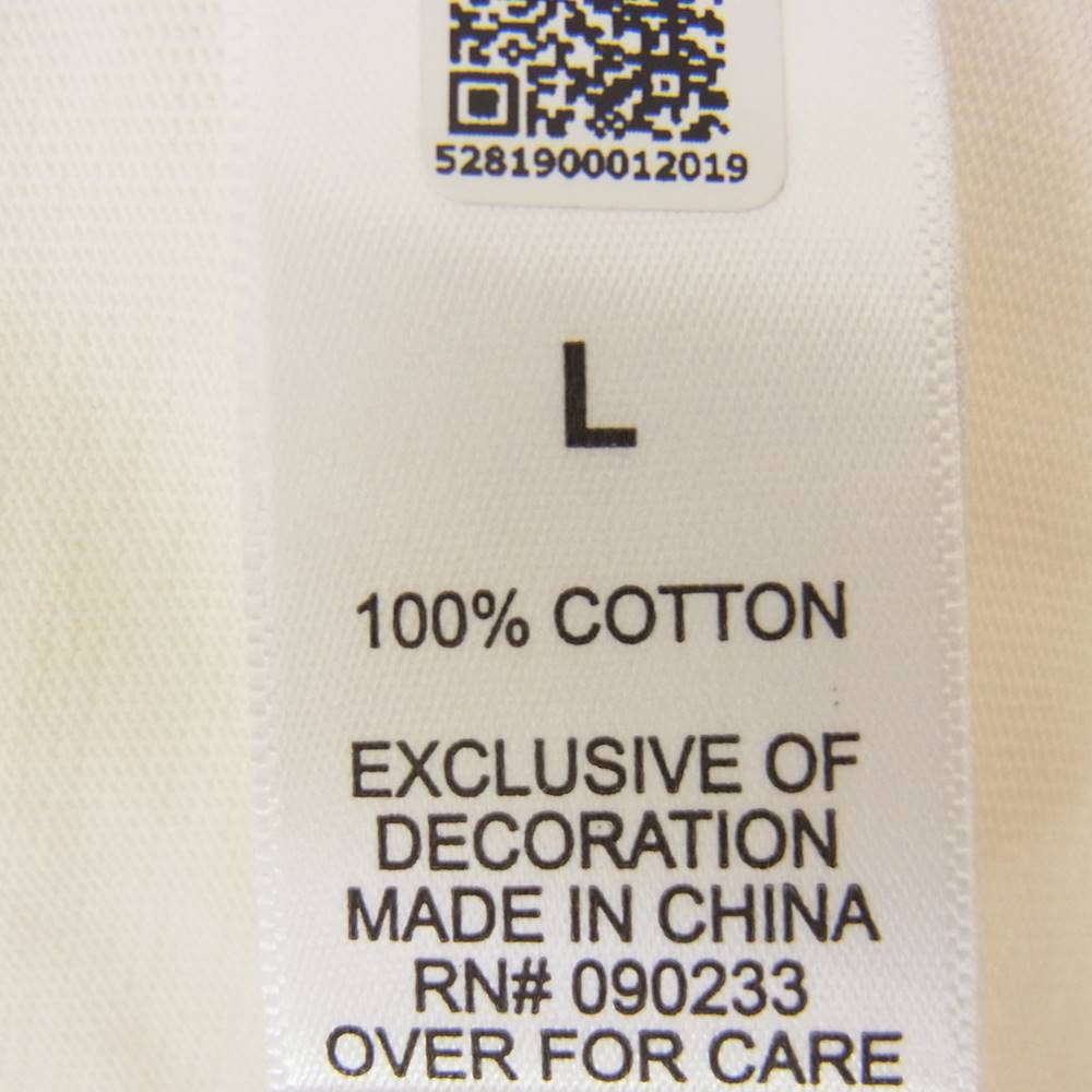 FEAR OF GOD フィアオブゴッド ESSENTIALS エッセンシャルズ バック ロゴプリント 半袖 ホワイト系 L【極上美品】【中古】