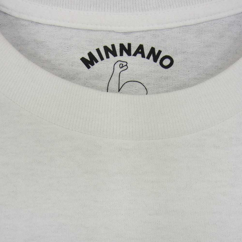MINNAO ミンナノ 半袖プリントTシャツ ホワイト