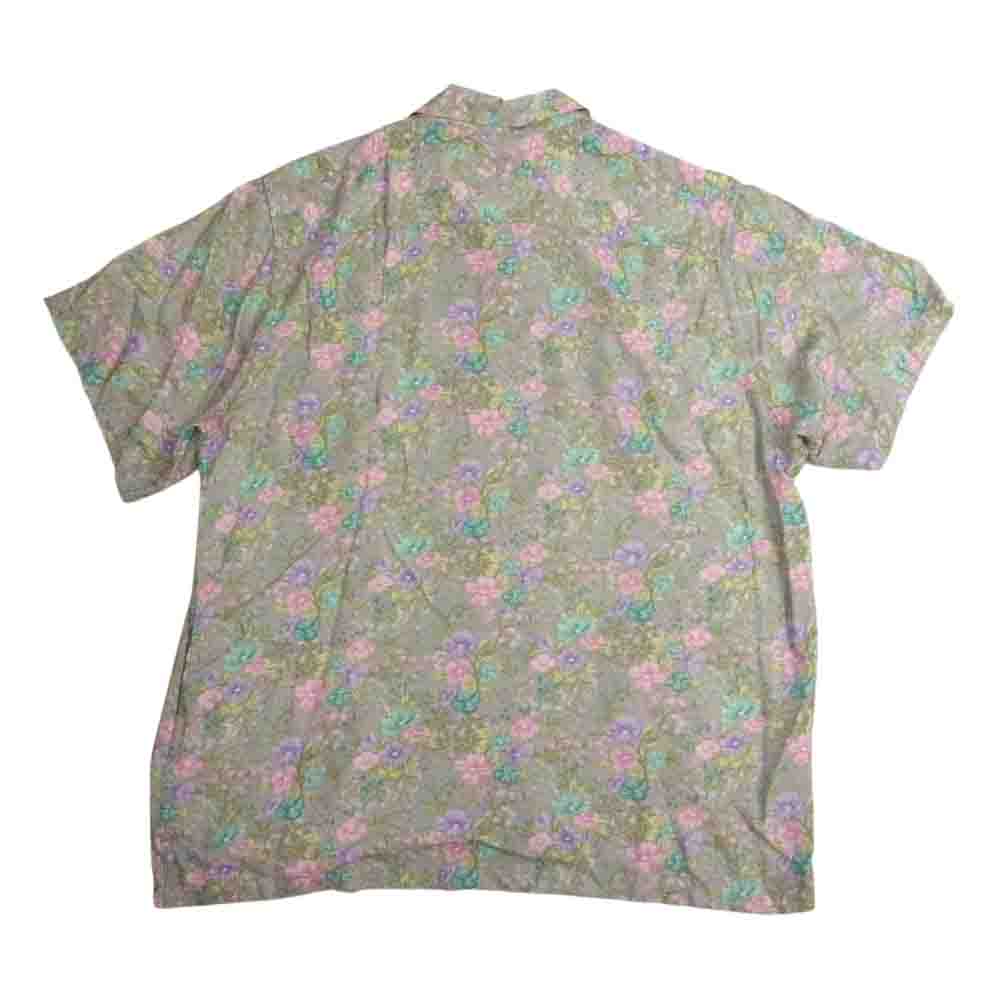 Supreme シュプリーム 19SS Mini Floral Rayon S/S Shirt ミニ フローラル レーヨン アロハ 半袖 シャツ グレー系 S【美品】【中古】