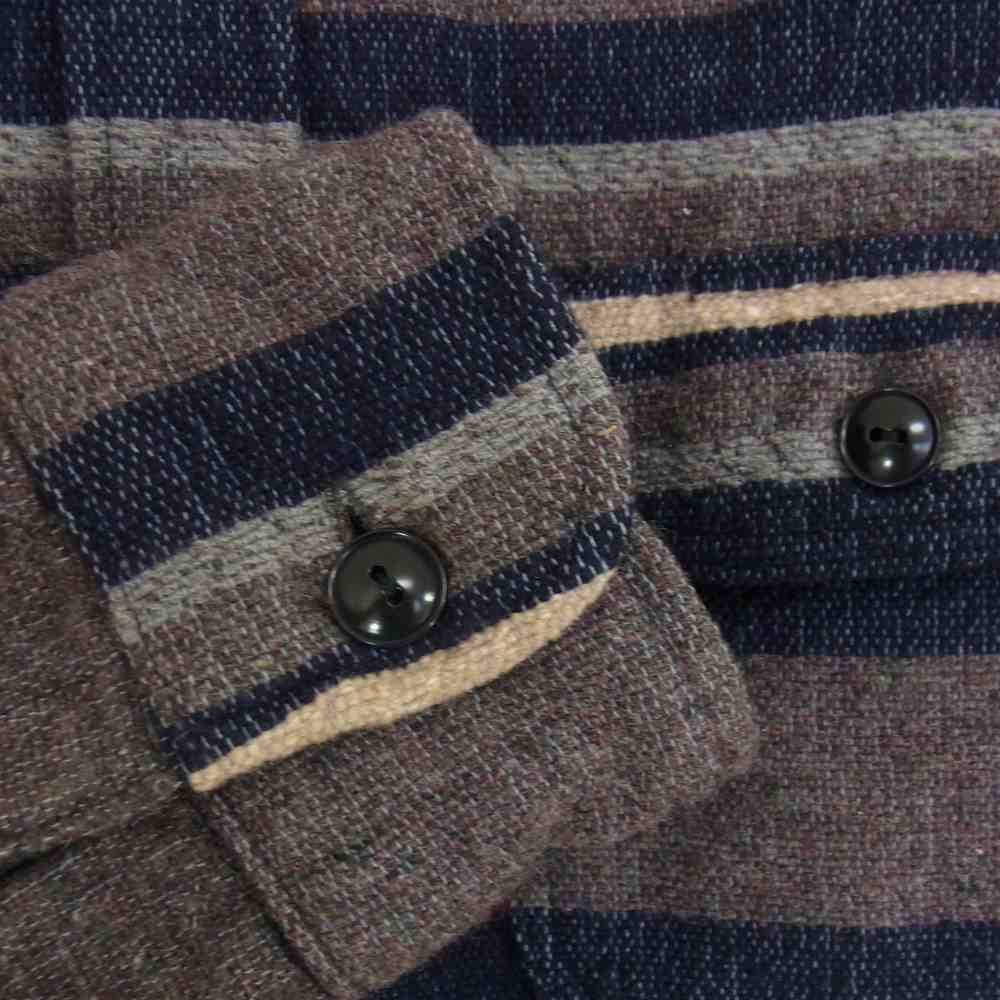 TENDERLOIN テンダーロイン 15AW T-BLANKET SHT STAND ブランケット スタンドカラー シャツ グレー系 XS【中古】