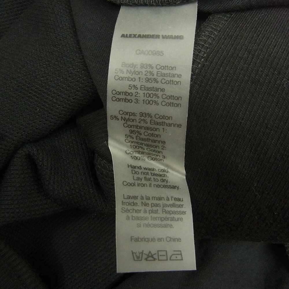Alexander Wang アレキサンダーワン NY10013 ニット切替 クルーネック フレンチスリーブ カットソー ブラック系 XS【中古】