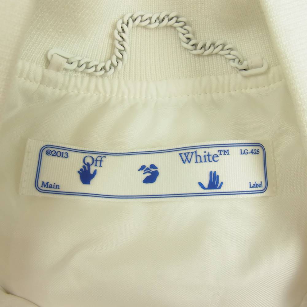 OFF-WHITE オフホワイト OMED030F21FAB001 ハンドオフ ロゴプリント ボンバージャケット MA1 ホワイト系 S【中古】