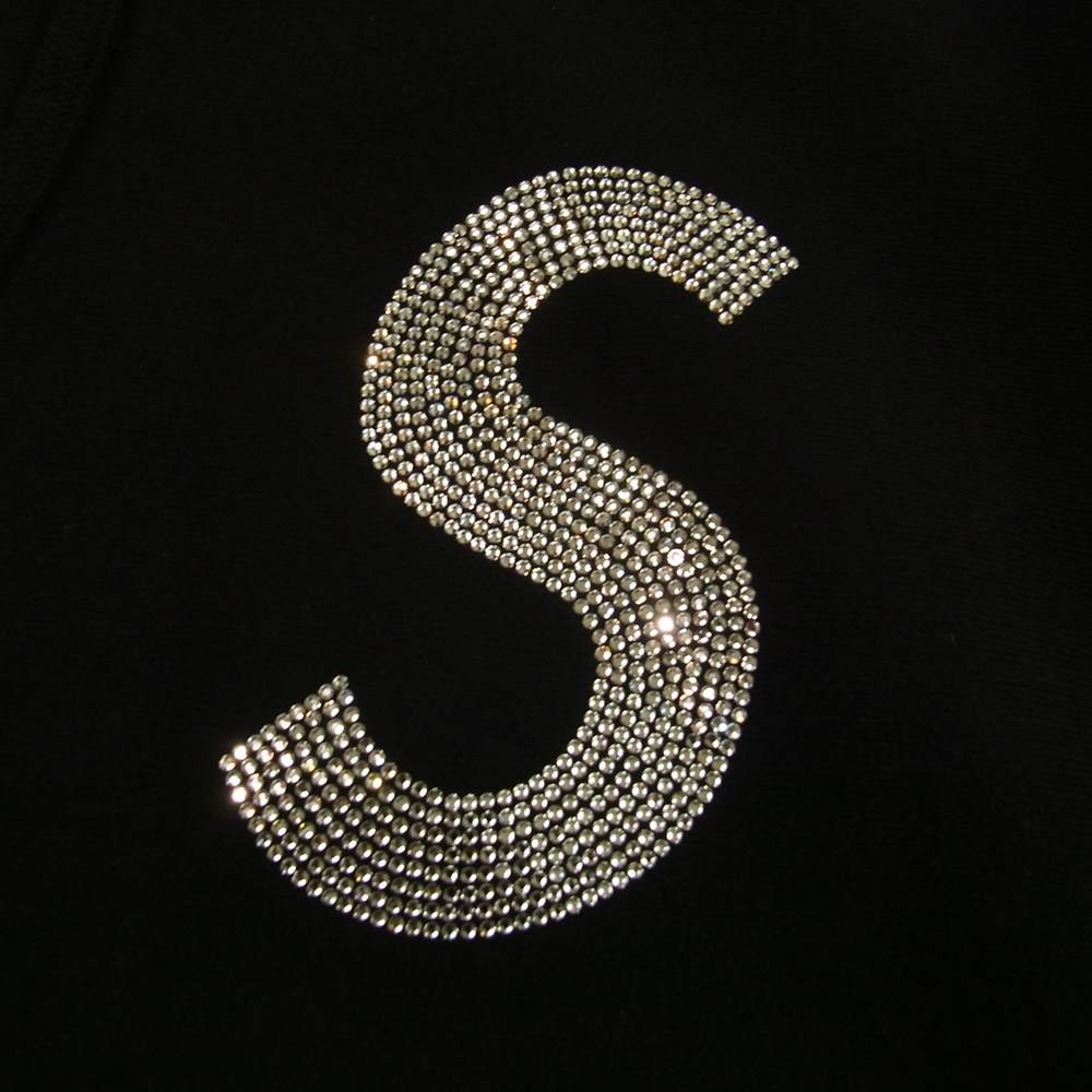 Supreme シュプリーム 21SS swarovski s logo hooded sweatshirt スワロフスキー S ロゴ スウェット パーカー ブラック系 M【極上美品】【中古】