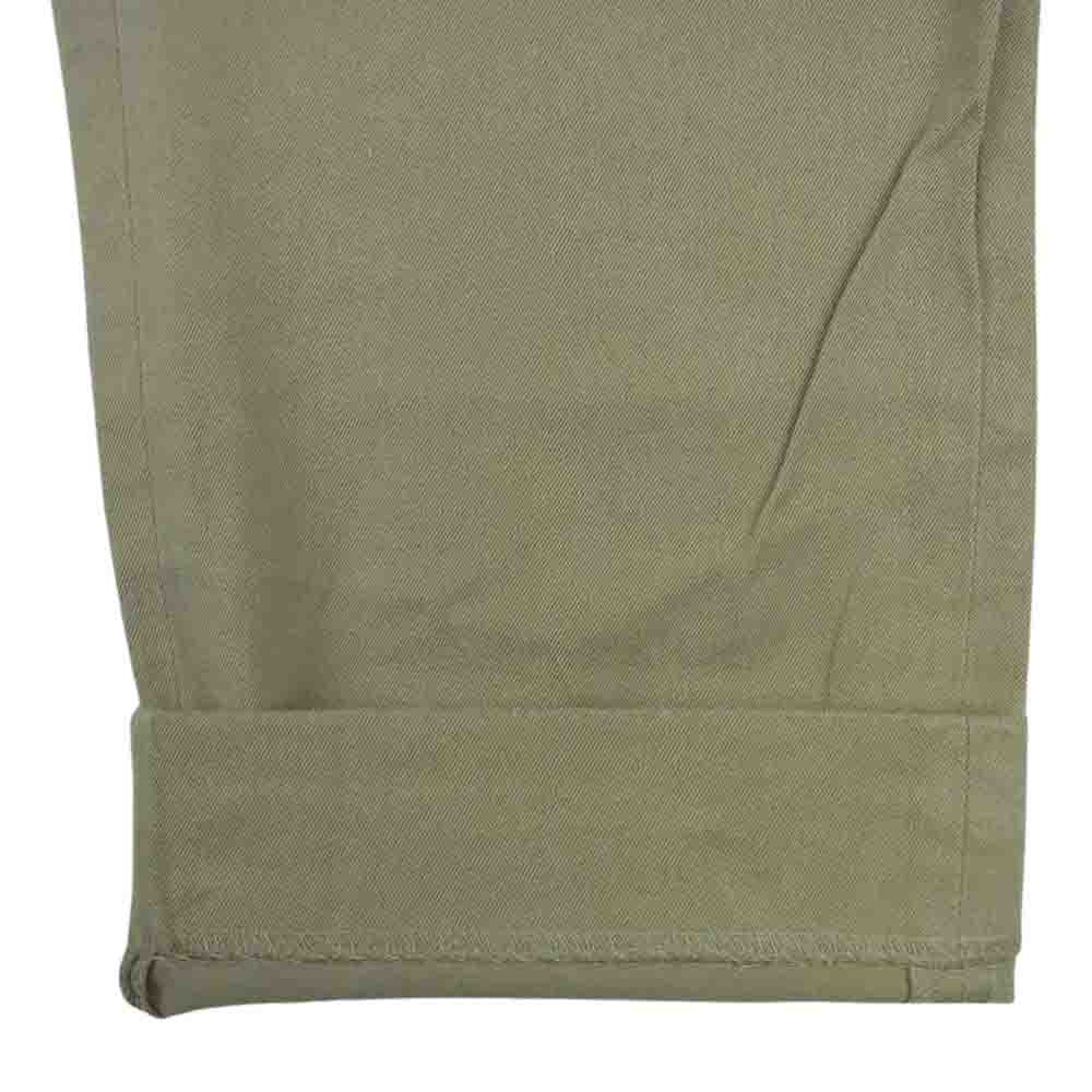 YAECA ヤエカ 156002 チノ パイプドステム コットン ストレート パンツ 日本製 カーキベージュ系 30【中古】